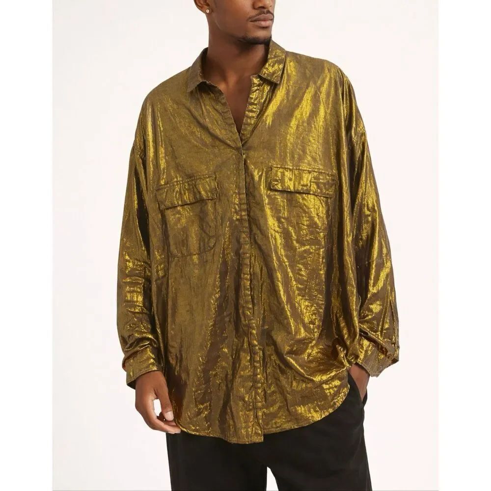 Vintage New Options by GSF Inc unisex bronze shirt disco One Size